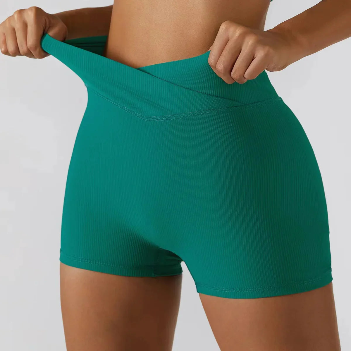 PilatesCoree Women's High Waist 2-Piece Yoga Set - Seamless Fitness Apparel with Shorts