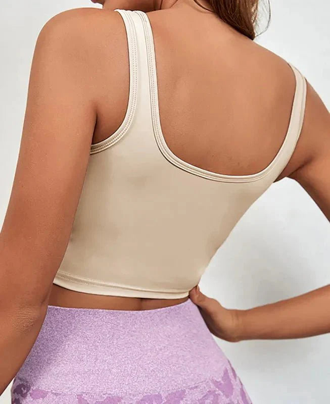 PilatesCoree Women's Breathable Sports Bra for Yoga and Pilates with Integrated Chest Pad