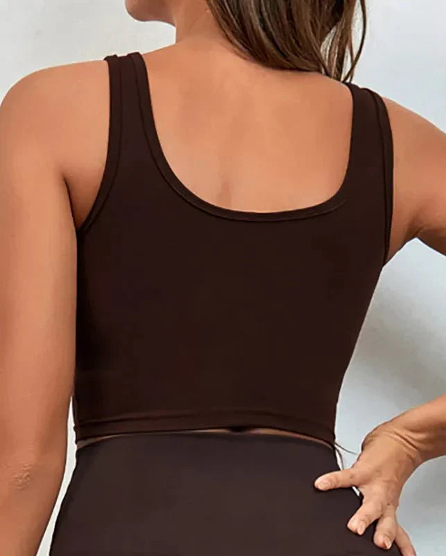 PilatesCoree Women's Breathable Sports Bra for Yoga and Pilates with Integrated Chest Pad