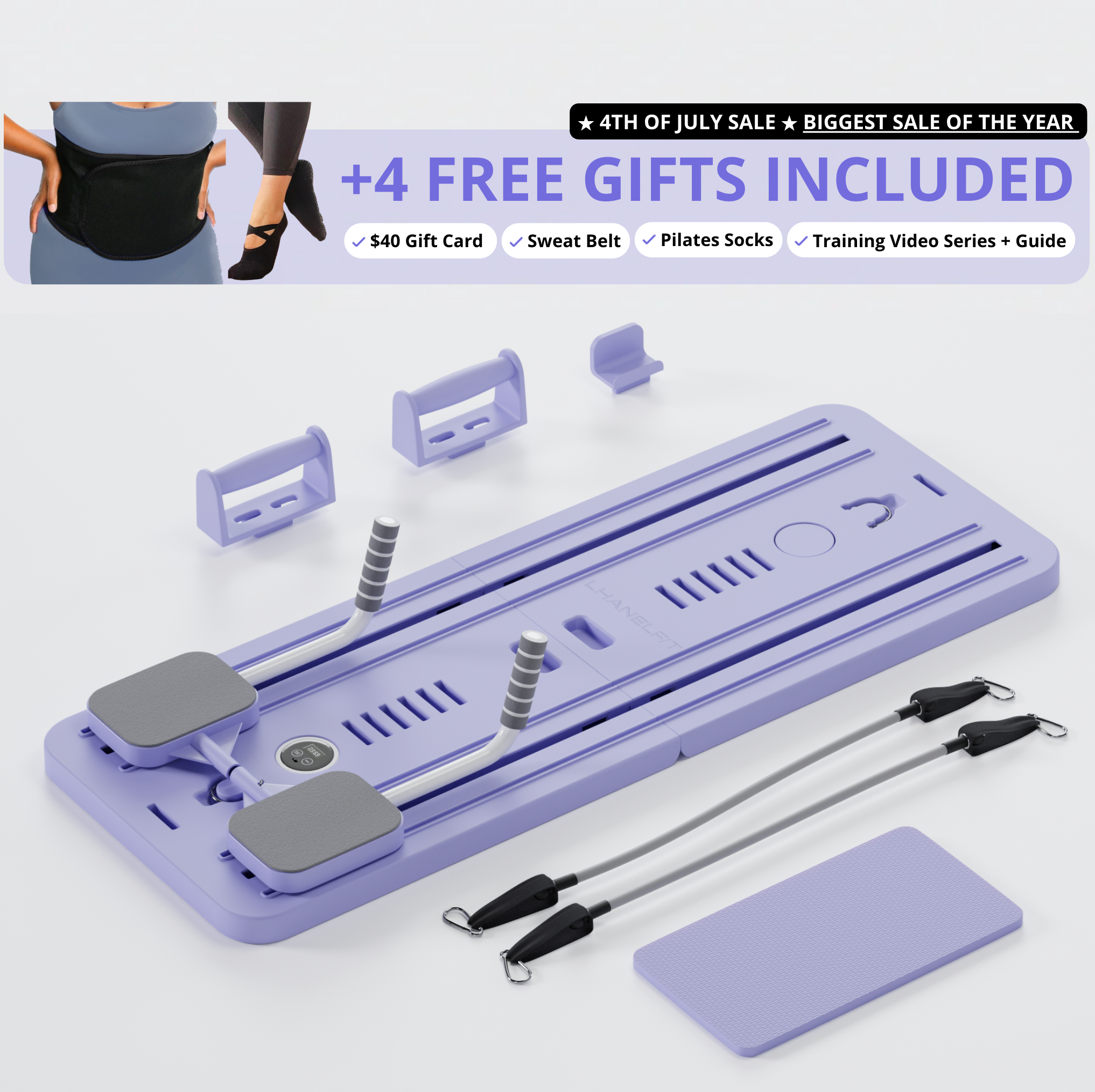 PilatesCore Home Fitness Reformer Kit