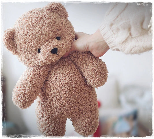 Knitting Pattern – Cute Curly Teddy Bear