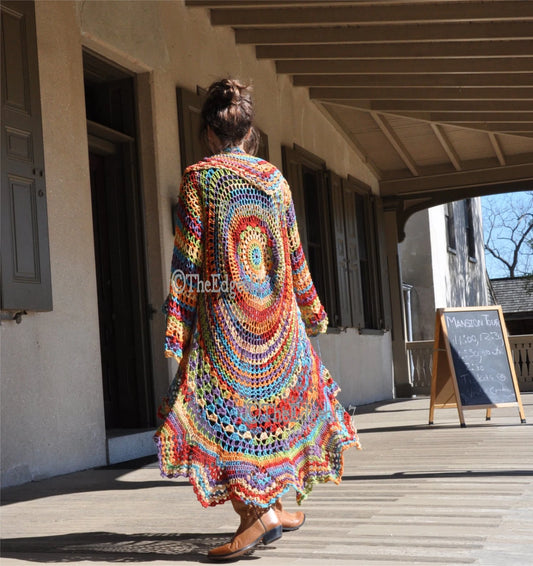Bohemian Vest Sweater – Crochet Pattern (PDF)